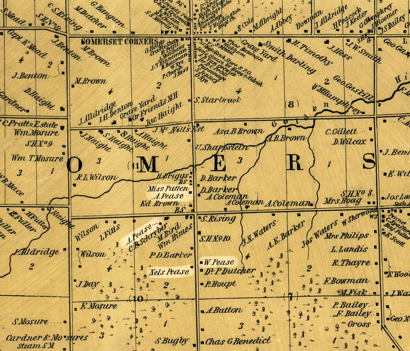 1852 Niagara County Map Excerpt Som-4